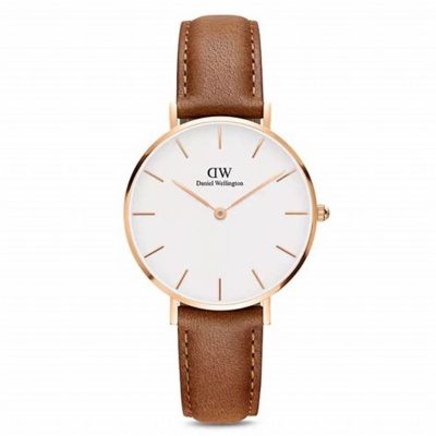 Đồng hồ nữ dây da mặt vuông Daniel Wellington Classic Petite Sheffield